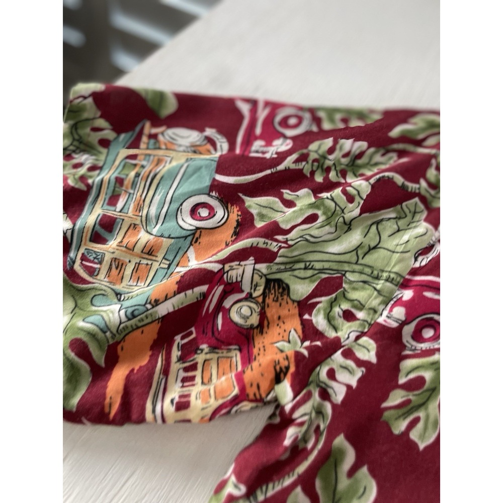 VTG Tropical Men's XXL Hawaiian Shirt Vintage Wagon Cars Surf Style Coconut USA - Picture 6 of 13